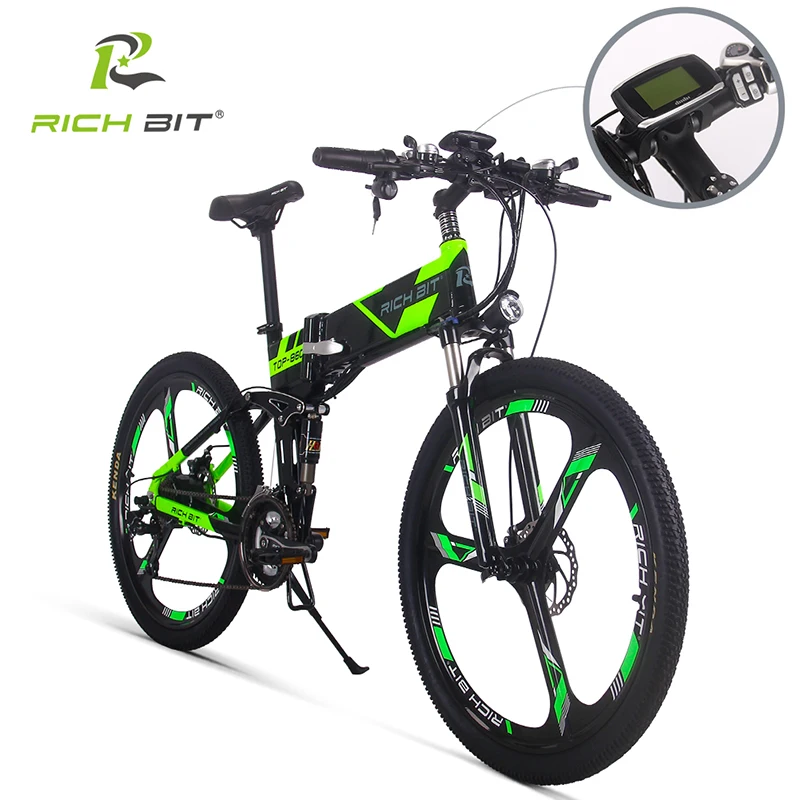 Bicicleta eléctrica de montaña de bicicleta eléctrica de RT-860 bits 36 V * 250 W 12.8Ah batería de litio EBike en el interior de Li- batería ebike