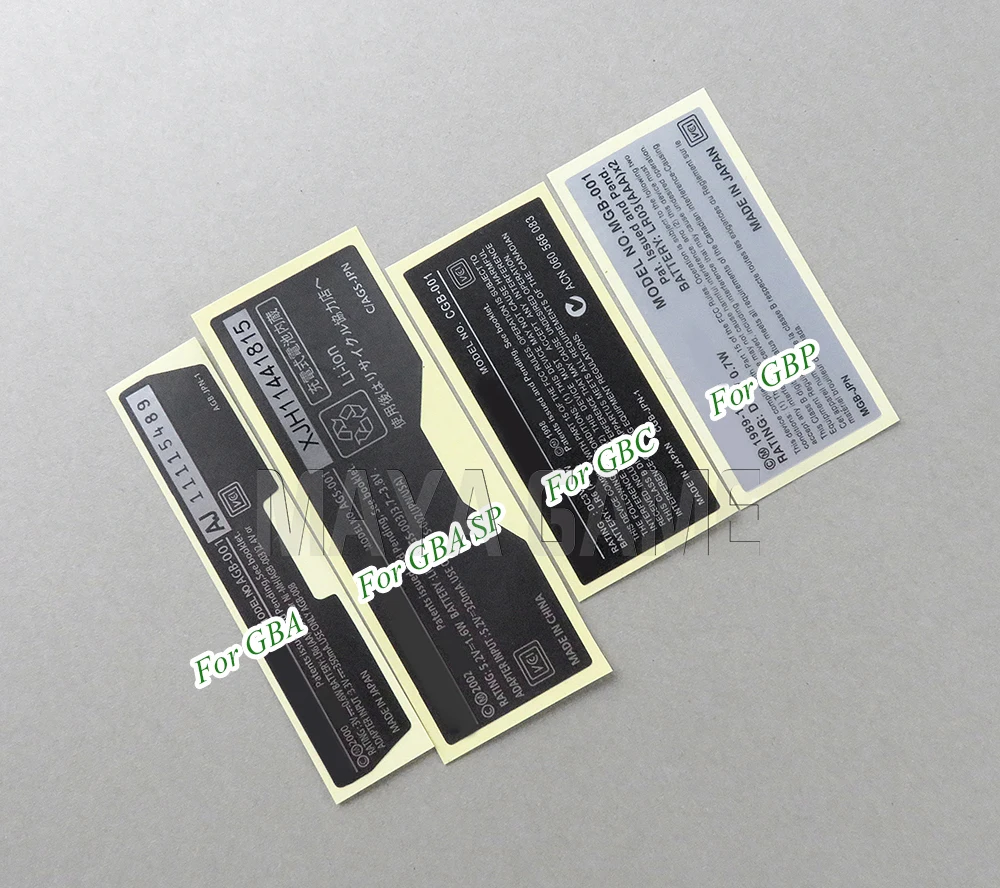 

OCGAME 10pcs For GameBoy GBA SP GBC GBP GBA Console Back Tag For Gameboy SP Label Sticker