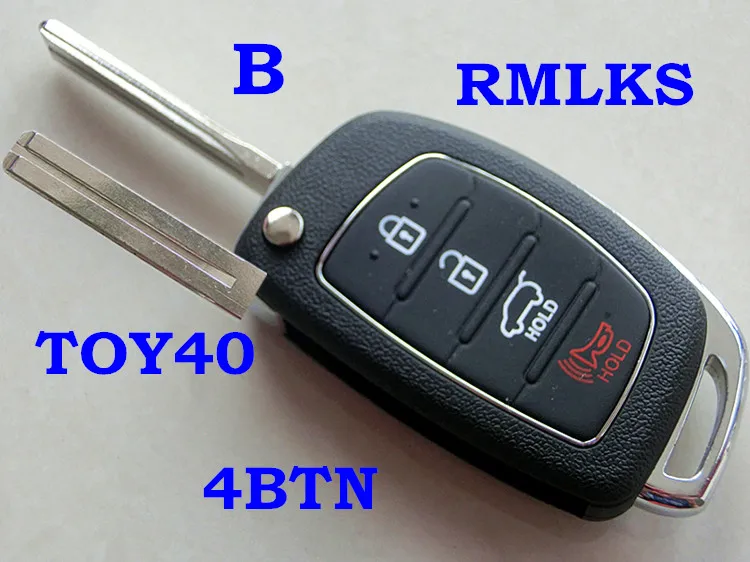 RMLKS корпус дистанционного ключа подходит для Hyundai 4 кнопки SANTA FE ix35 i30 складной