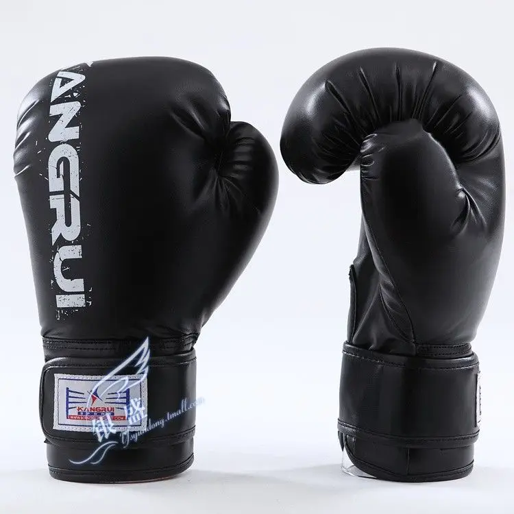 MMA Boxing Gloves PU Leather Full Mitts Mitten Muay Thai Training