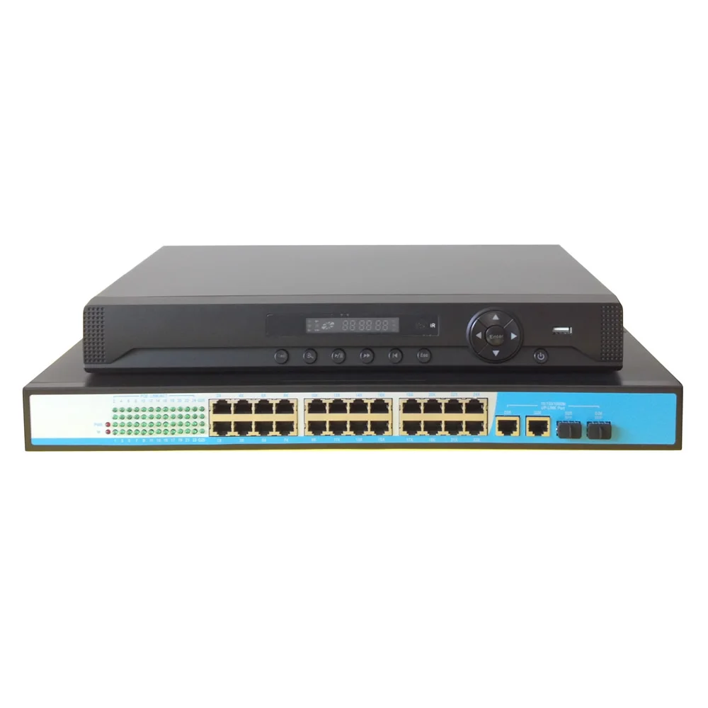 Система видеонаблюдения POE 1080P 24 шт. канала NVR + PoE переключатель 2 МП IP камеры