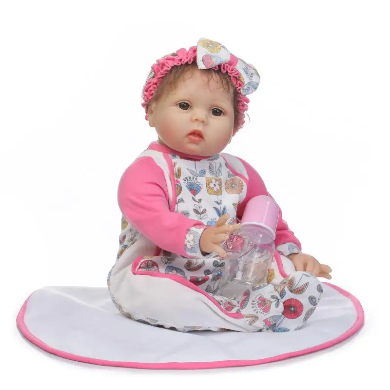 55 см силикона Reborn Baby Doll Обувь для девочек спальный куклы 22 дюймов Bebe живые возрождается мягкие куклы для детей подарок на день рождения