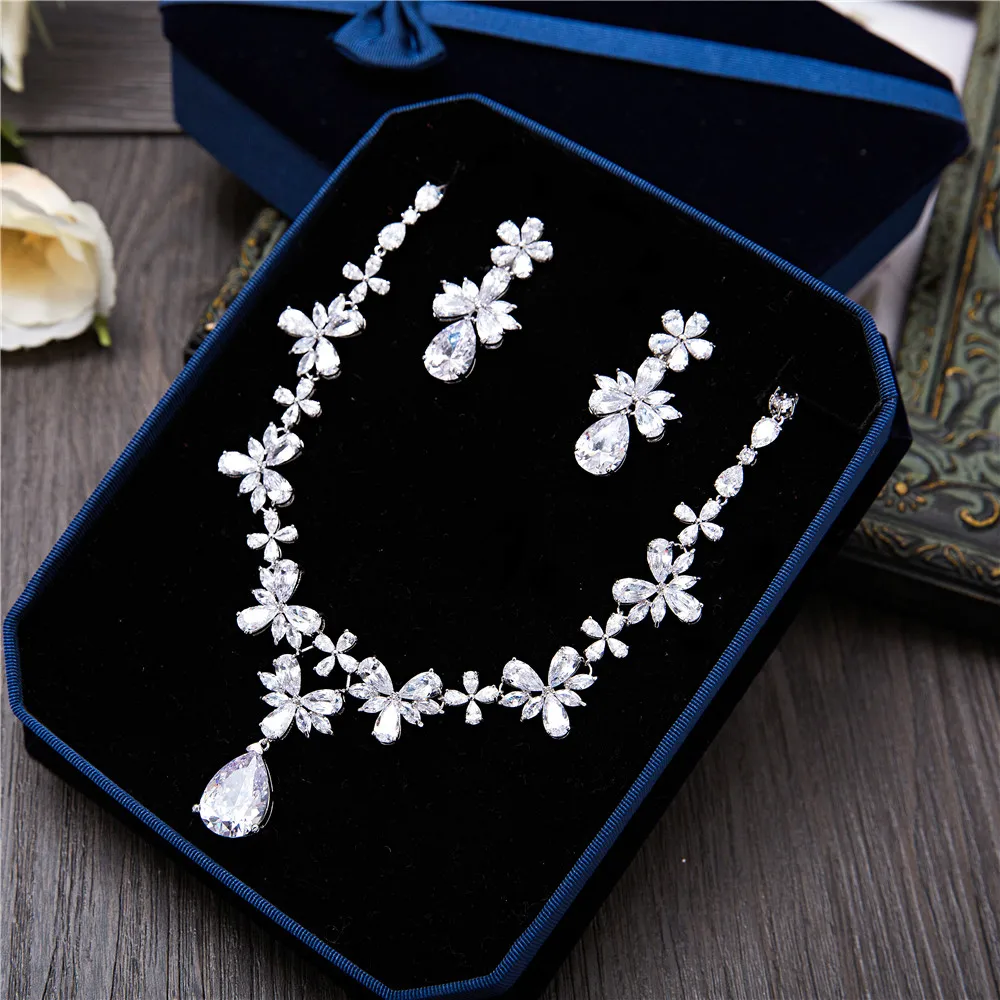 flower wedding jewelry sets