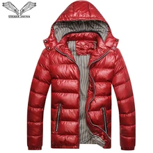 VISADA JAUNA, мужской пуховик, хлопковое пальто с капюшоном, приталенное, модное, повседневное, теплое, Осень-зима, для мужчин, большой размер, 5XL, N5108