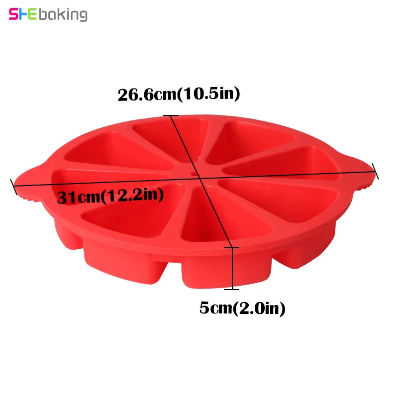 Shebaking 8 отверстий выпечка плесень 3D круглая силиконовая форма для пирога Плесень DIY маффины с помадкой хлеб торт сковорода форма для выпечки Кухня кондитерский инструмент