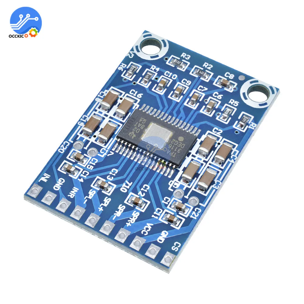 XH M562 TPA3116D2 плата цифрового усилителя постоянного тока 12 24 в 2x50 Вт двухканальный