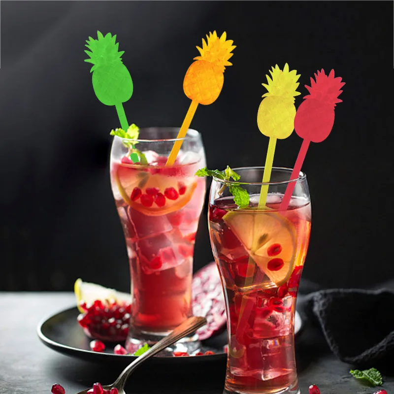 Buy 12pcs Pineapple Cocktail Swizzle Sticks Stirrer