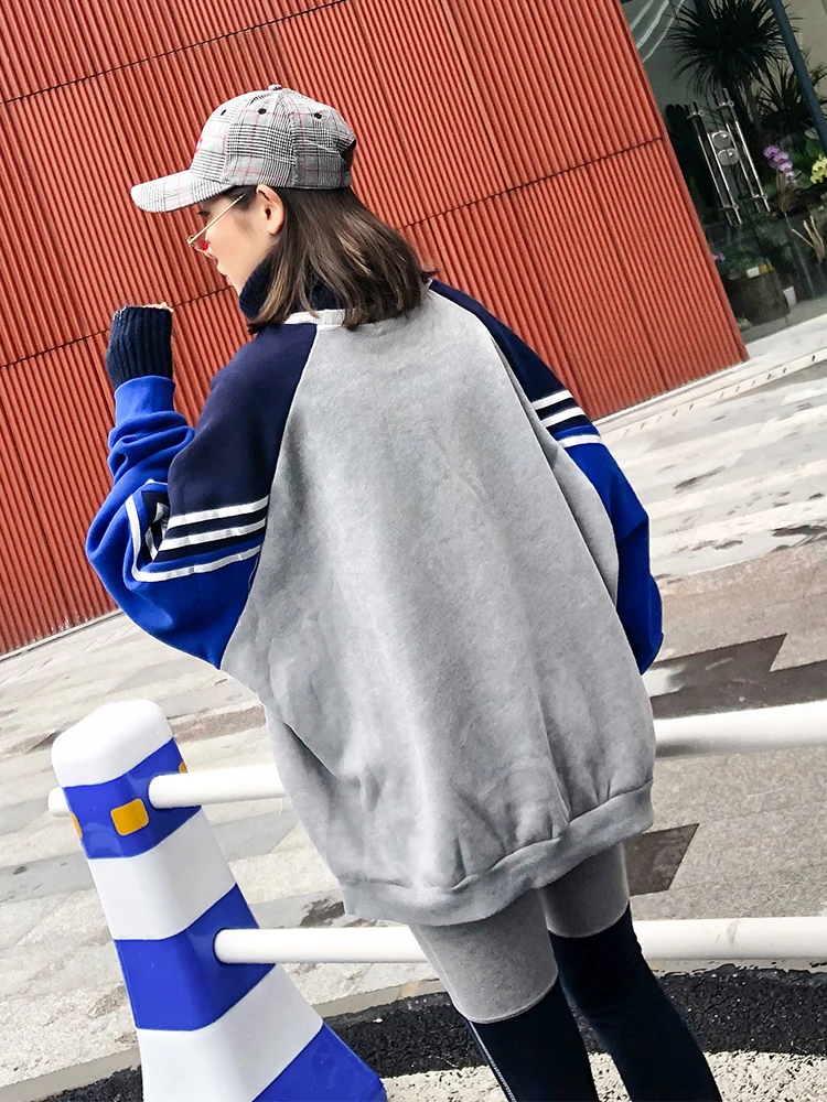 Cartoon Rabbit Plus Velvet High Collar Female Loose Spring Autumn Thai Tide Lazy Wind Color Women Casual Hoodies Cartoon Rabbit Plus Velvet High Collar Female Loose Spring Autumn Thai Tide Lazy Wind Color Women Casual Hoodies