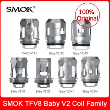 Оригинальные SMOK TFV8 Детские V2 катушки-A1/A2/A3/S1/S2/K1/K4 сменные катушки для TFV8 Детские V2 танк/TFV-Mini V2 танк электронная сигарета