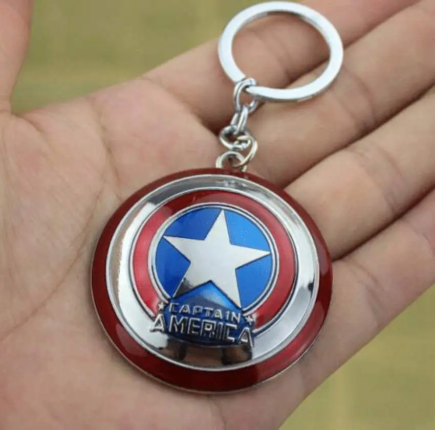 Marvel Comics Captain America Shield The Avengers Movie Pewter Keychain US141in Sports