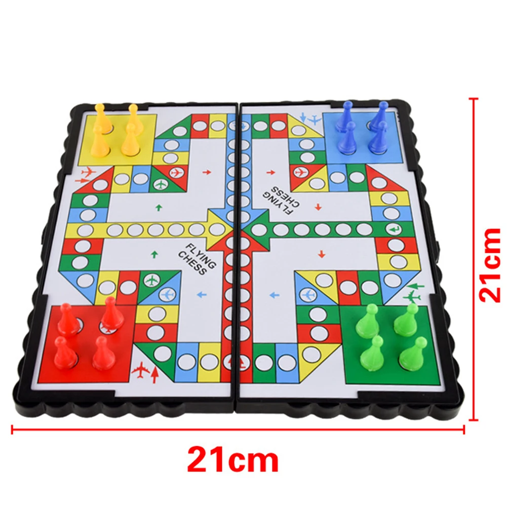 Мини Магнитный Складной Летающий шахматы ползающий коврик Ludo портативная настольная игра кемпинг дорожная игра набор Быстрая отправка 21*21*2 см#17