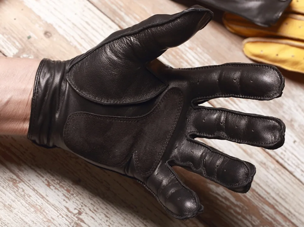 Vintage Open Knuckle Leather Driving glove b2