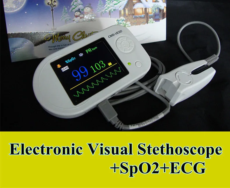 Visual Digital Stethoscope ECG SPO2 PR Electronic Diagnostic USB Multi Function Clinical Probe