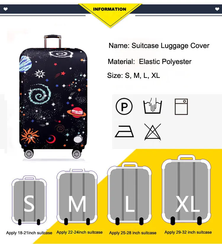 OKOKC эластичный толстый Вселенная чехол для чемодана защитный чехол для багажника чехол применяется к 19 ''-32'' чемодан Крышка