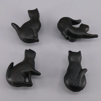 

1x Kid Room Cartoon Cabinet Handles & Knobs new American style furniture Drawer handles pull decorative Cast iron cat knobs