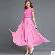 MCQY8267M # Die neue frühjahr 2017 kleid prom kleider Böhmischen chiffon spitze lange abendkleid stieg groß-und reatail
