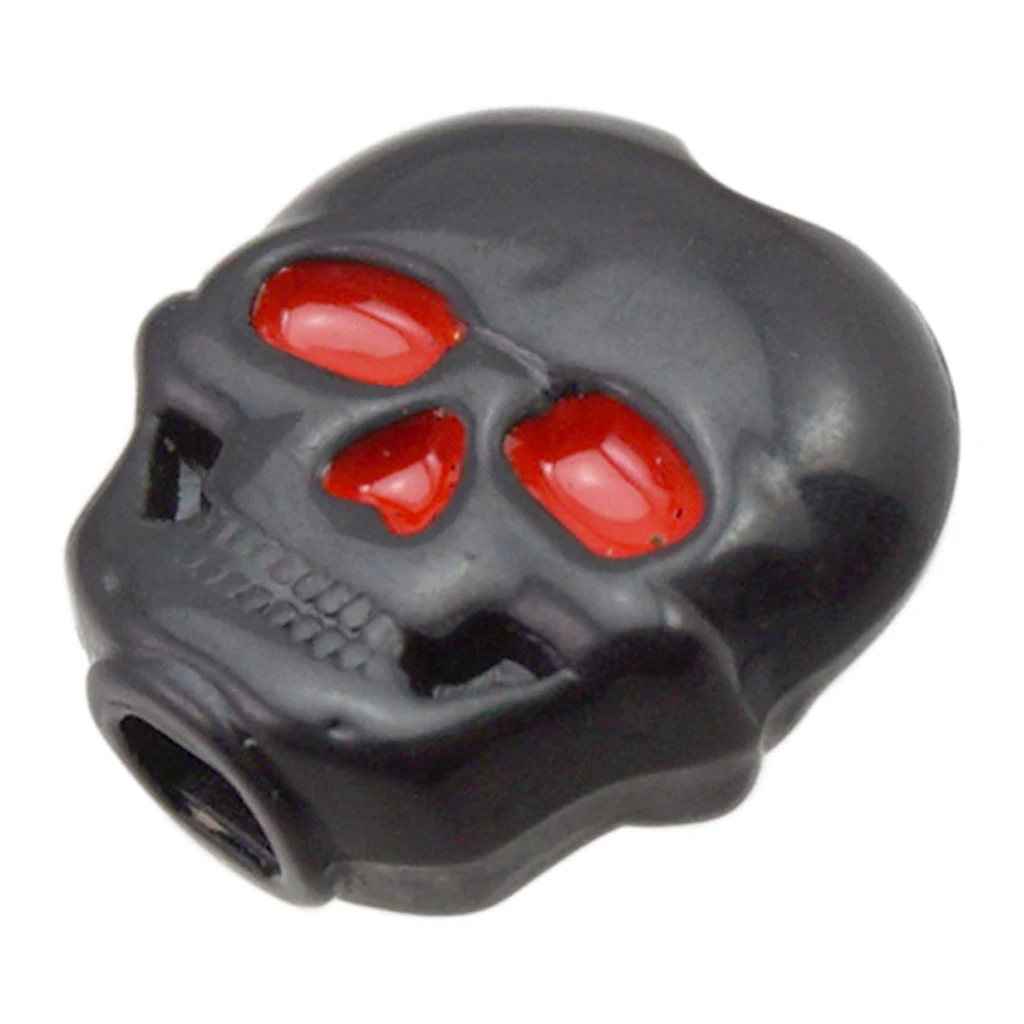 6 Pieces Skull Shape Ebony Buttons with Screws and Washers Classical Guitar Tuning Peg Key Set Tuner Button