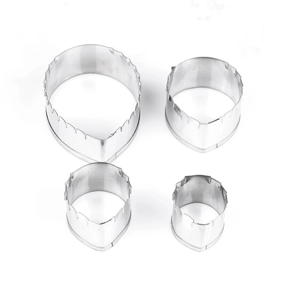 4Pcs Practical Home Kitchen Rose Leaf Shaped Cookie Cutter Fondant Tool Stainless Steel Metal Mold Cake Decorating Mould 4Pcs Practical Home Kitchen Rose Leaf Shaped Cookie Cutter Fondant Tool Stainless Steel Metal Mold Cake Decorating Mould