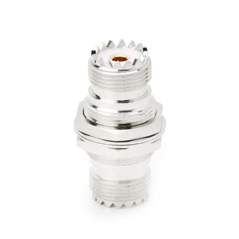 

UHF SO239 Female Nut To Female Jack Nut Panel Mount Adapter Connector Straight F/F