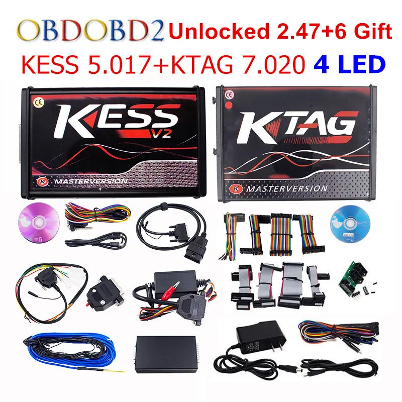  Online Master KESS V5.017 V2.53 + 4 LED KTAG V7.020 V2.23 No Token KESS 5.017 + K-TAG K Tag 7.020 4 - 32818279123