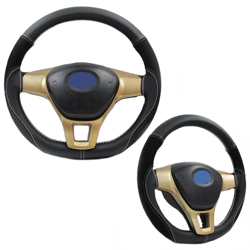 Top Steering-Wheel DIY Wear-resistant leather+ suete leather Car Steering Wheel Cover Soft Anti slip Braid With Needles Thread