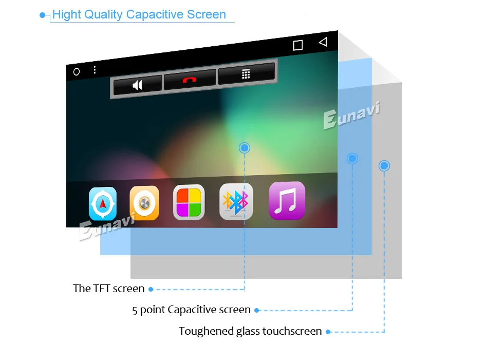 Flash Deal Eunavi 2 Din 7 inch tda7851 Android 8.1 Car Dvd Player For Suzuki Grand Vitara Radio Stereo GPS in dash car pc 1024*600 HD wifi 11