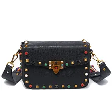 2017 de Lujo mujeres de los bolsos diseñador crossbody bolsos para mujeres de la manera del perno de hombro bolsos de marca famosa mujeres messenger bags
