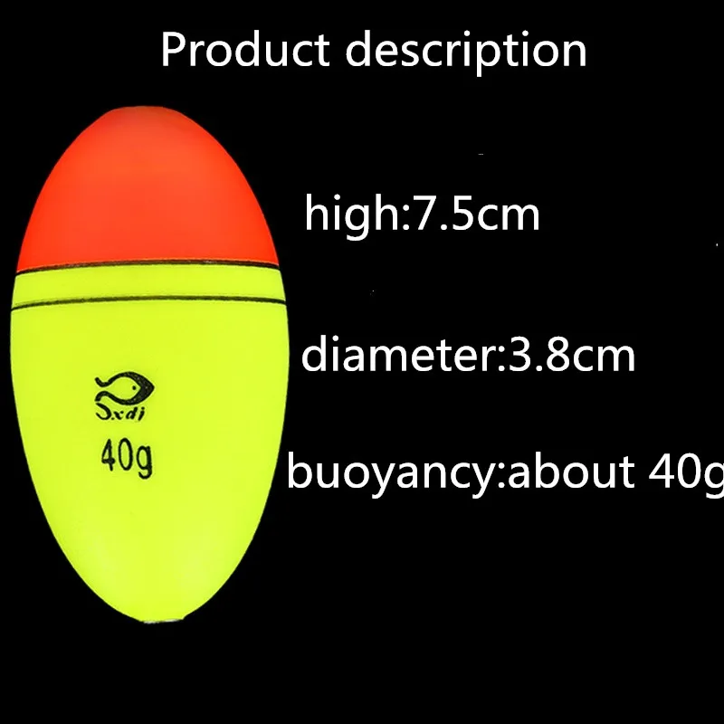 الصيد تعويم 5 قطعة/الوحدة عالية الجودة إيفا المواد المرنة 40g الطفو سمك البحر تعويم الصيد معالجة pesca