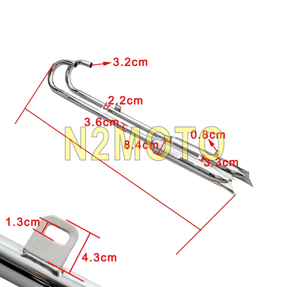 Мотоцикл хромированные передние и задние Ретро 750cc выхлопной глушитель выхлопной трубы 32HP части двигателя для BMW Урал K750 M1 M72 R71 R12 в виде