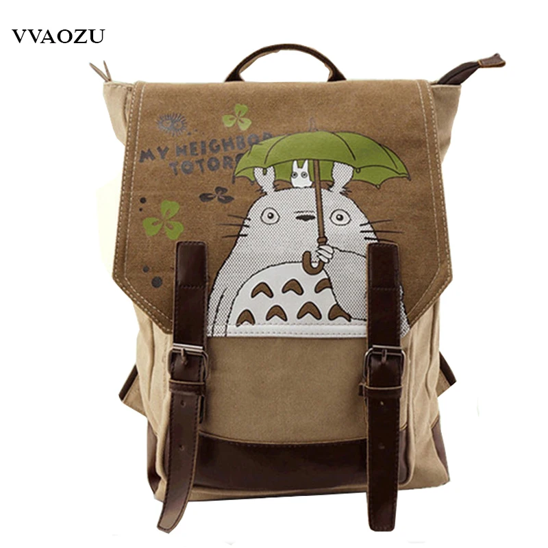 Рюкзак My neighter Totoro наплечная сумка с тиснением и кожаным украшением школьный