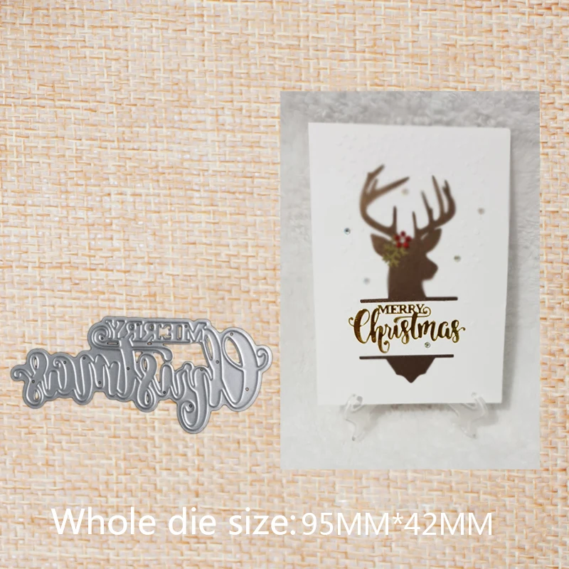 

Letter ''Christmas'' metal cutting dies Card Making Album Scrapbooking Embossing Stencils 95*42 mm