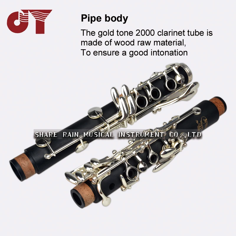 Autorización oficial JINYIN clarinete Chapado en plata teclado abajo afinación B examen de nivel principiante JYCL-2000S