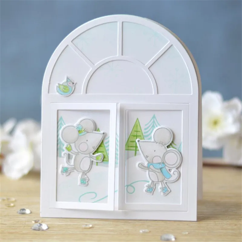 

YaMinSanNiO Windows Frame Metal Cutting Dies New 2019 for Craft Dies Scrapbooking Embossing Die Cut Decorative Card Making Dies