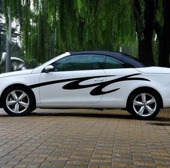 

Car Racing Sports S Stripe 98'' Door Decals for EOS Vinyl Motor sticker ZC404