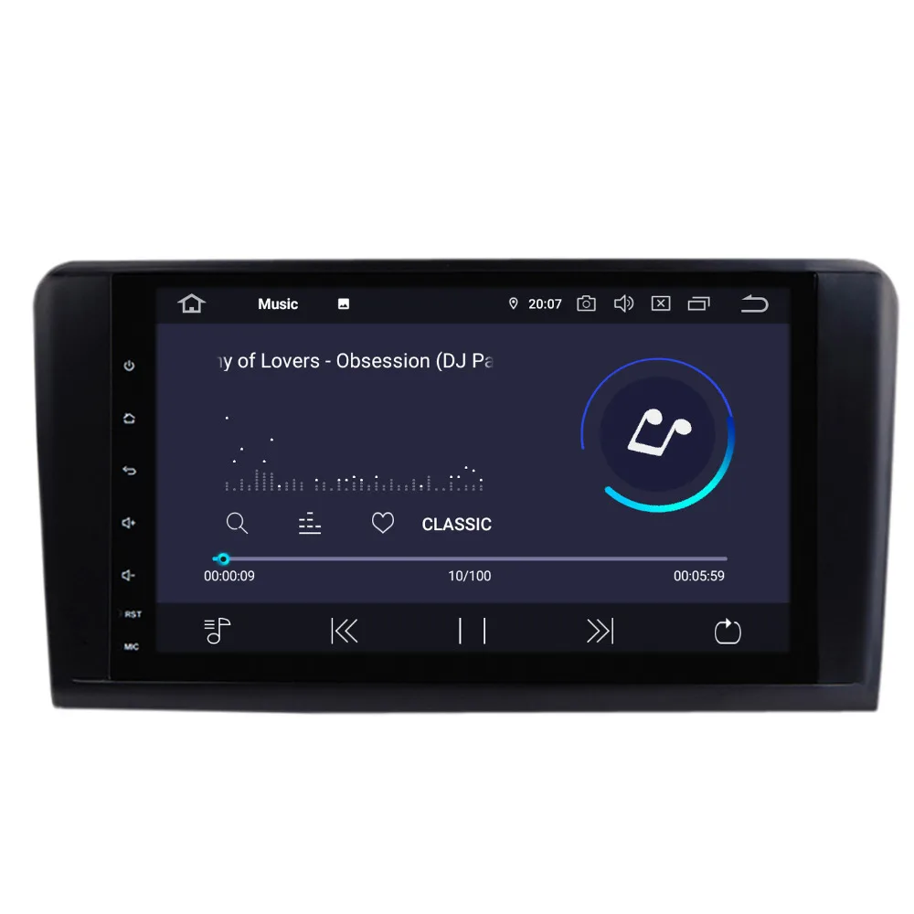 Cheap COIKA 9"Android 9.0 System Ouad Core Car GPS Receiver For Mercedes-benz ML W164(M300/ML350/ML450/ML500) OBD WIFI 2+16G RAM SWC 3