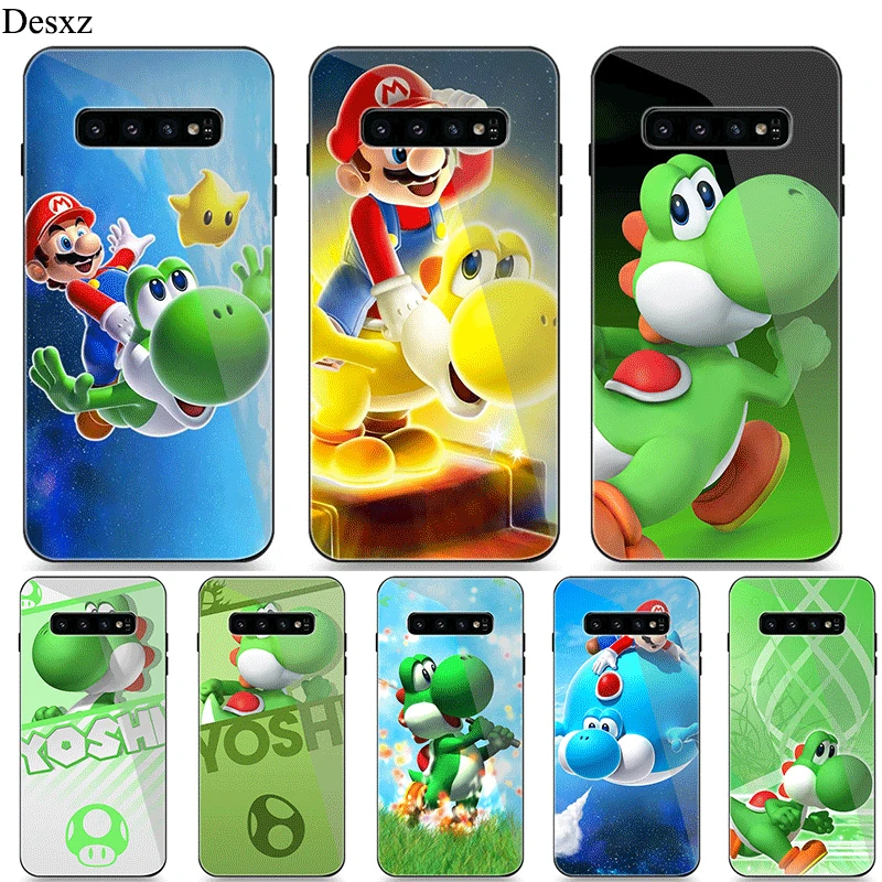 

Mobile Phone Case For Samsung A10 A20 A30 A40 A50 A60 A70 S7 Edge S8 Plus Note 8 9 S10 Cover Cartoon Yoshi Super Mario Dinosaur