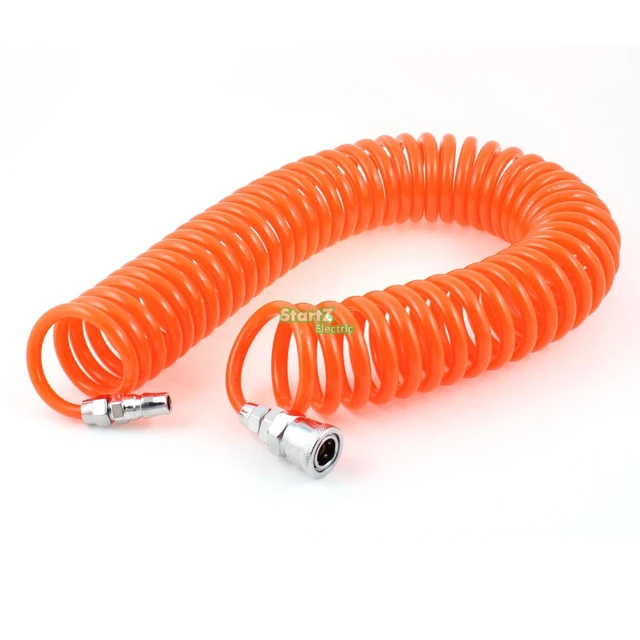 15M 49 Ft 8mm x 5mm Polyurethane PU Recoil Air Compressor Hose Tube Orange  Red - AliExpress