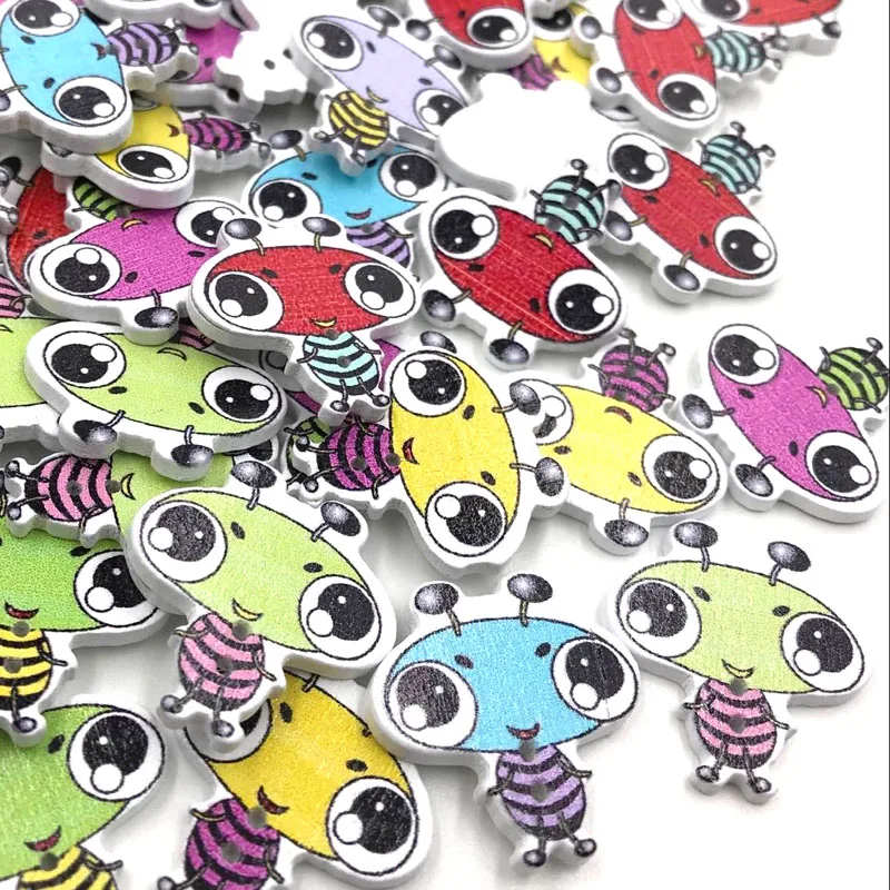 

Wooden animal buttons Fit Sewing scrapbooking buttons decoration crafts WB413