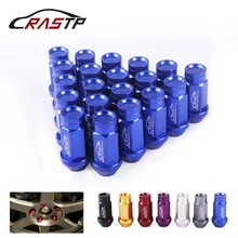 RASTP-20Pcs/Set Racing 50mm Wheel Lug Nuts Forged 7075-T6 Aluminum Lug Nuts M12x1.5/M12x1.25 for Toyota/Honda RS-LN047 new style for rays wheel nuts iron racing official lug nuts 20pcs lock racing lug nuts wheel screw nuts for honda subaru nissna