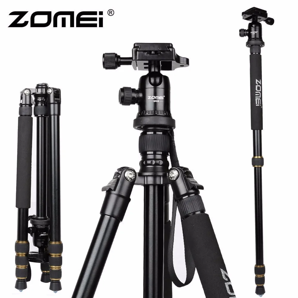 Zomei Z688 Professional фотографические путешествия компактный алюминий треножный Штатив для тяжелых условий работы монопод и шаровой головкой для