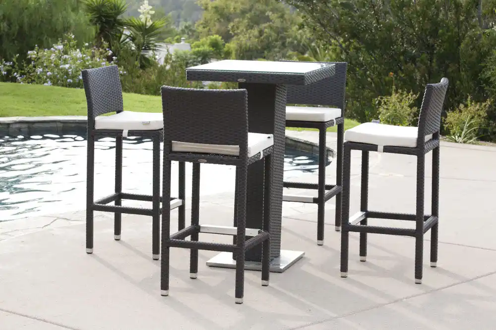 Trade Assurance Handmake Wicker Synthetic Rattan Patio Wicker Bar