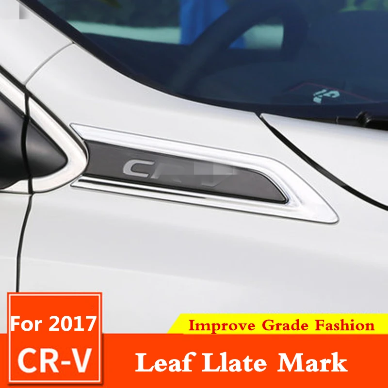 

Car Side Wing Badge Emblem Fender Leaf Plate Mark Fender 3D Body Standard Fende Decoration Sticker For Honda CRV CR-V 2017 2018