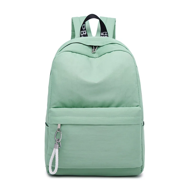 Повседневная черная школьная сумка для девочек-подростков, нейлоновый рюкзак для женщин, школьная сумка высокого качества, женские школьные сумки - Цвет: Зеленый
