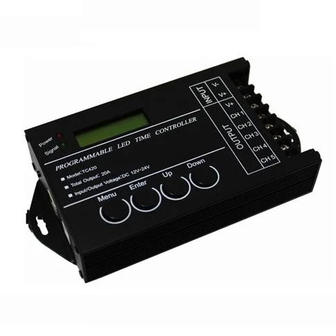 

10pcs/lot 20A 5 Channel Output computer programmable Led Time Controller TC420 Assemble with USB cable