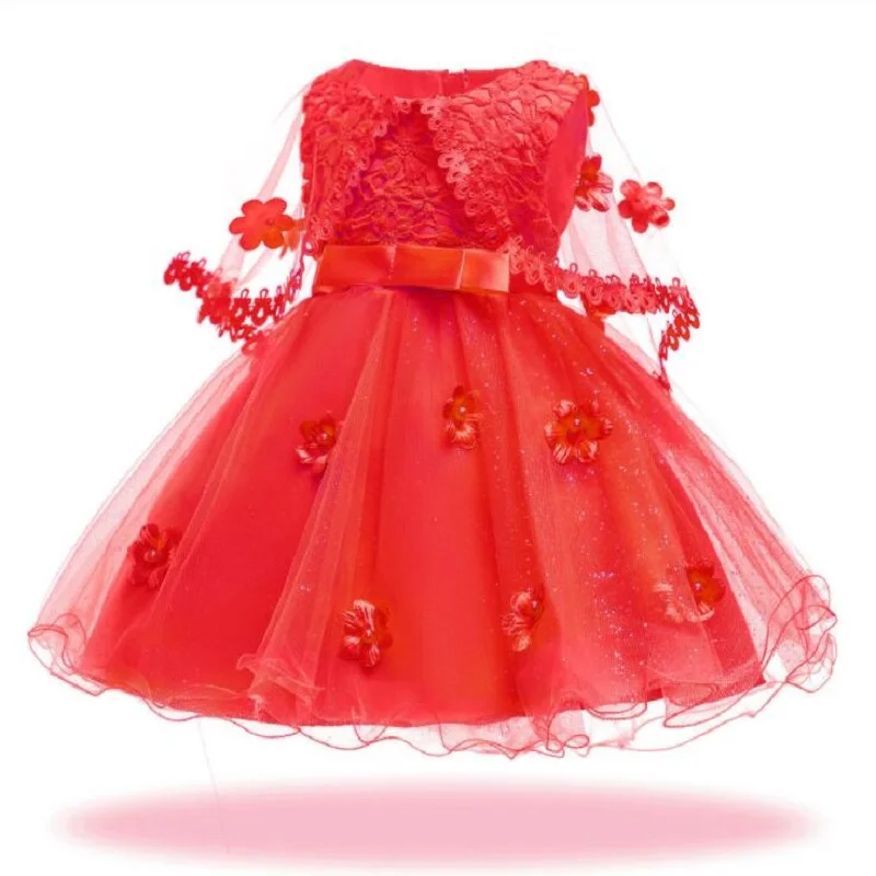 Baby Dress Tutu Newborn Girl Dress Birthday Gown 0-6 years Birthday Party Baby flower Clothing Tulle Toddler Girl Clothes