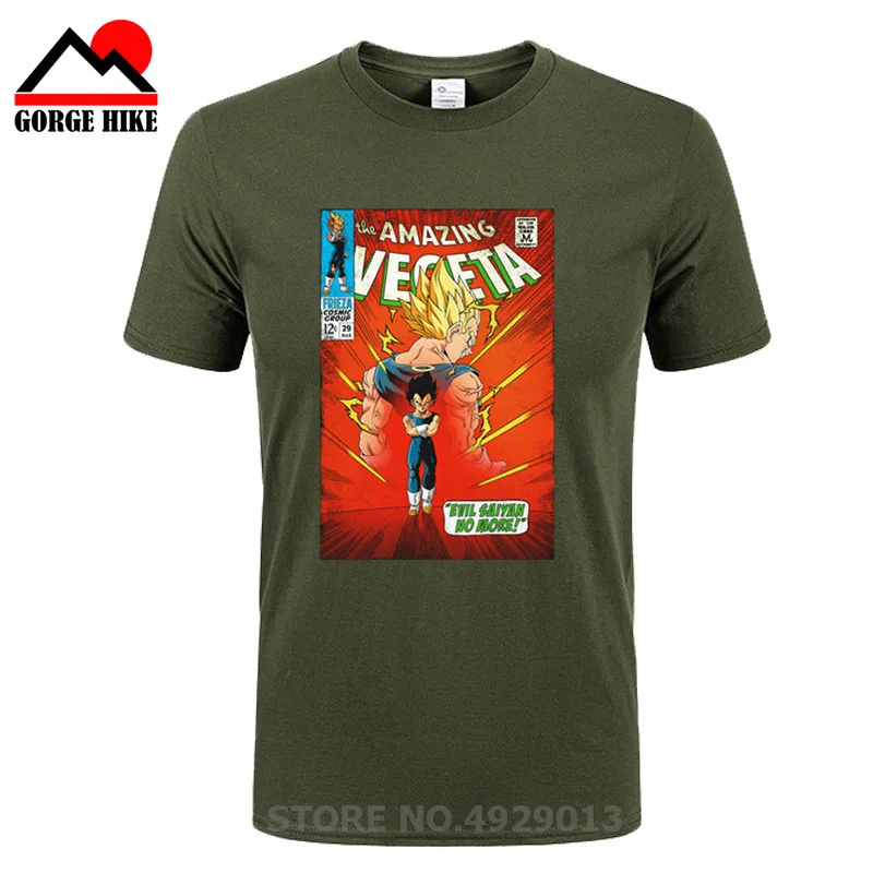 

DBZ Super Hero Anime Dragon Ball Z Super Saiyan Amazing Vegeta Goku T Shirt Men dragon ball Costume Cosplay Tee T-Shirts homme