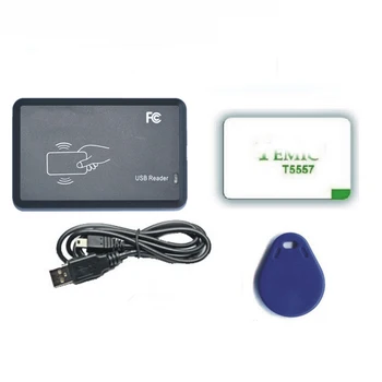 

Free shipping 125Khz EM4100 RFID copier / writer / duplicator(T5557/T5577/EM4305) free 5 Rewritable cards