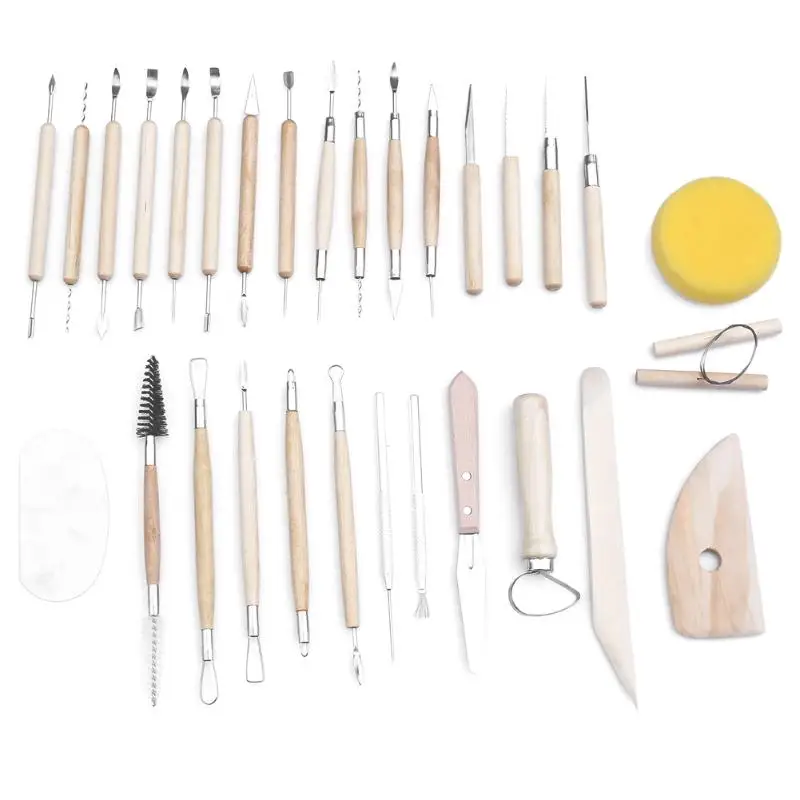 30pcs Pottery Clay Sculpture Carving Tool Pottery Shaper Modelling