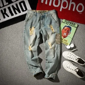 

Jeans Men 2019 Spring Strench Straight Pencil Loose Classic Motorcycle Pants Trousers Casual Modis Denim Streetwear Men Jeans