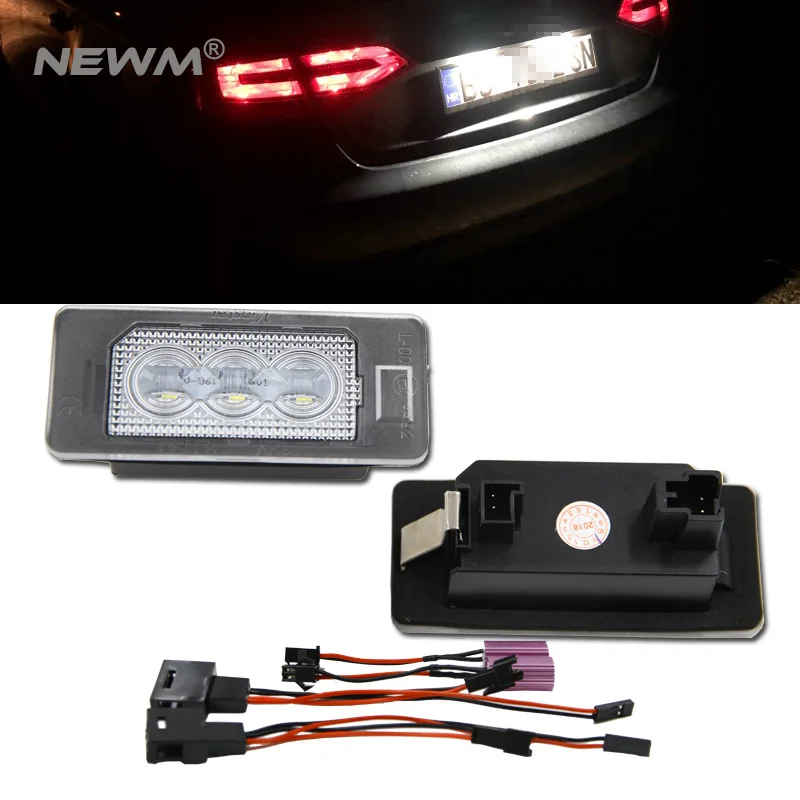

Canbus LED License plate light number plate lamp for AUDI A6 C7 TTRS 2D RS5 2D A7 5D A1 A4 A5 Q5